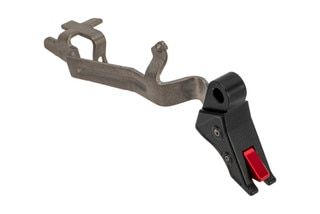 The Overwatch Precision large frame Glock Trigger feature a red safety lever
